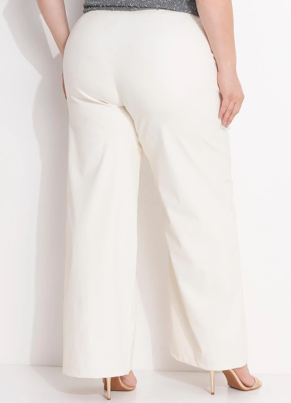 Quintess - Calça Off White em Material Sintético 8