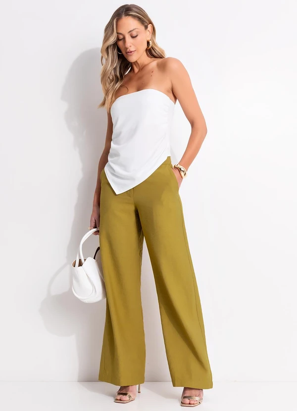 Quintess - Calça Oliva em Tecido Viscose com Elastano 3