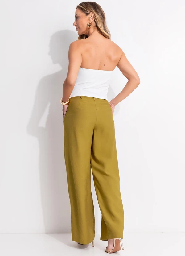 Quintess - Calça Oliva em Tecido Viscose com Elastano 5