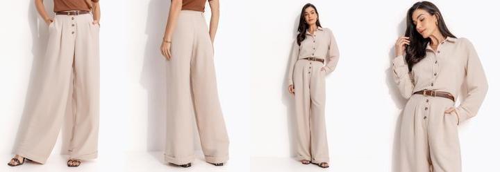 Cala Pantalona Bege em Air Flow