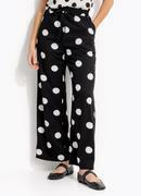 Cala Pantalona Po Grande Preto em Viscose Plan