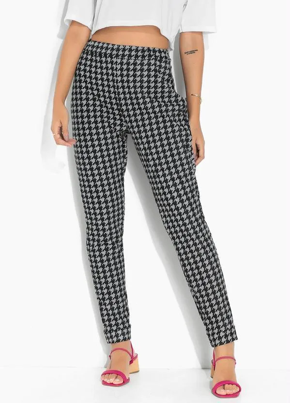 Moda Pop - Calça Pied de Poule com Cintura Alta 3