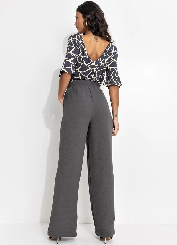 Quintess - Calça Pijama Chumbo em Crepe Plano 4