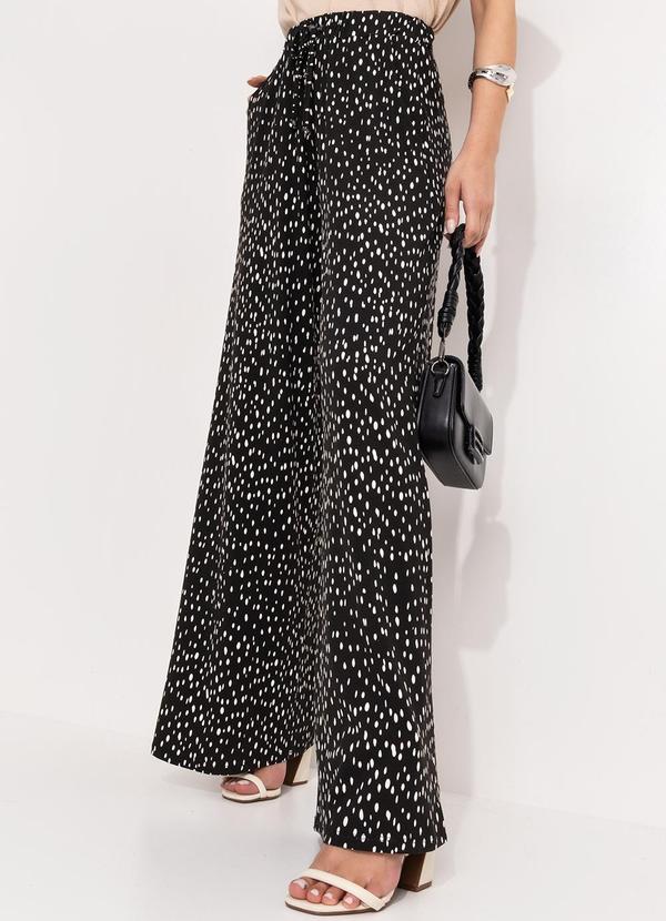 Quintess - Calça Poá Desconstruído em Malha de Viscose 3