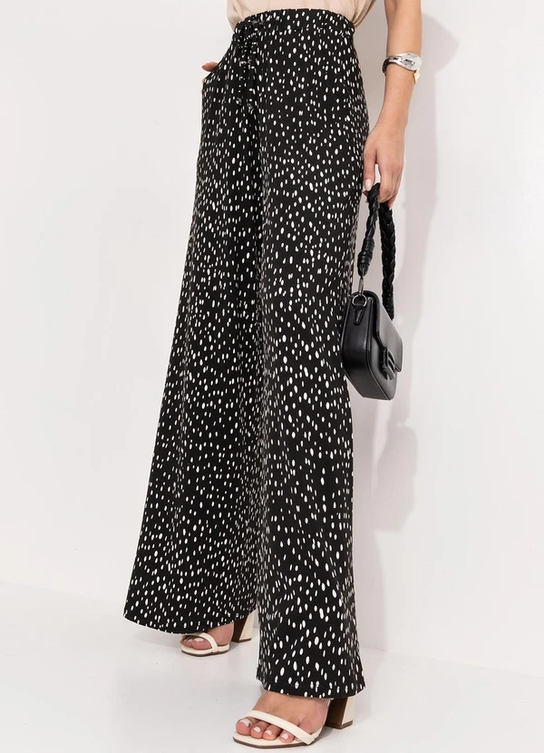 Quintess - Calça Poá Desconstruído em Malha de Viscose 3