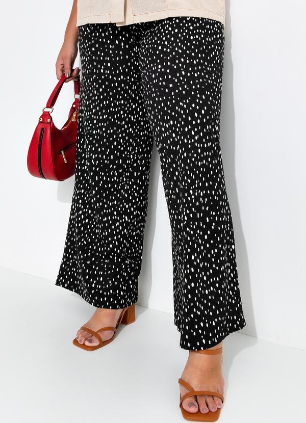 Quintess - Calça Poá Desconstruído em Malha de Viscose 5