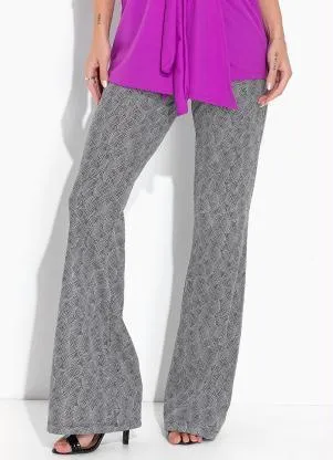 Moda Pop - Calça Poá Preto com Cintura Alta - MODA POP