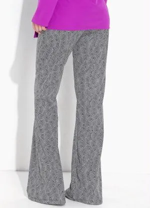Moda Pop - Calça Poá Preto com Cintura Alta - MODA POP
