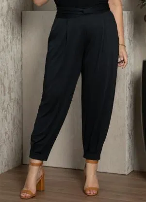 Quintess - Calça Preta com Amarração - QUINTESS