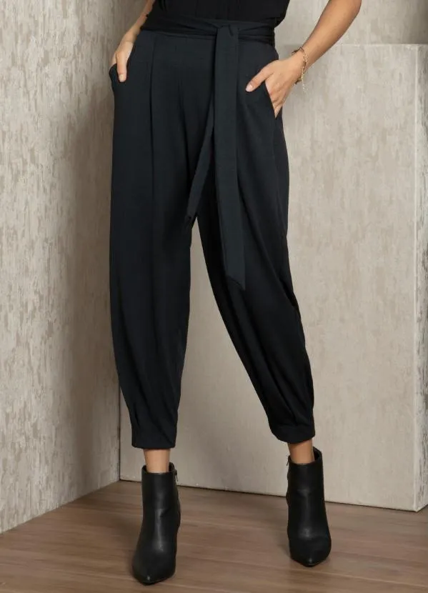 Quintess - Calça Preta com Amarração