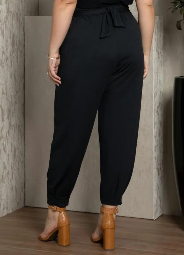 Quintess - Calça Preta com Amarração 4