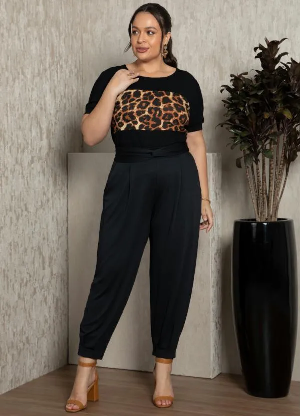 Quintess - Calça Preta com Amarração 3