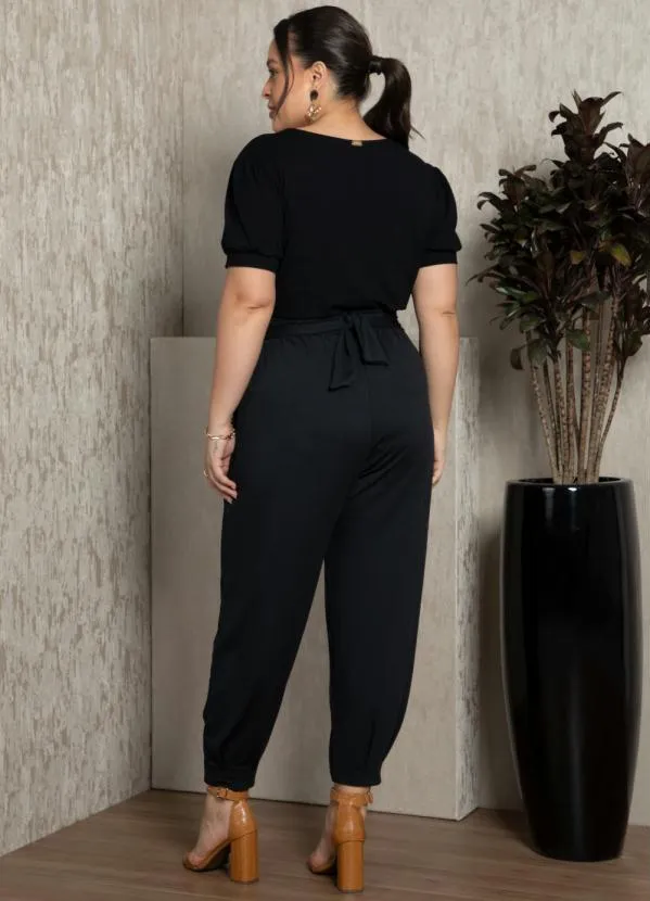 Quintess - Calça Preta com Amarração 2