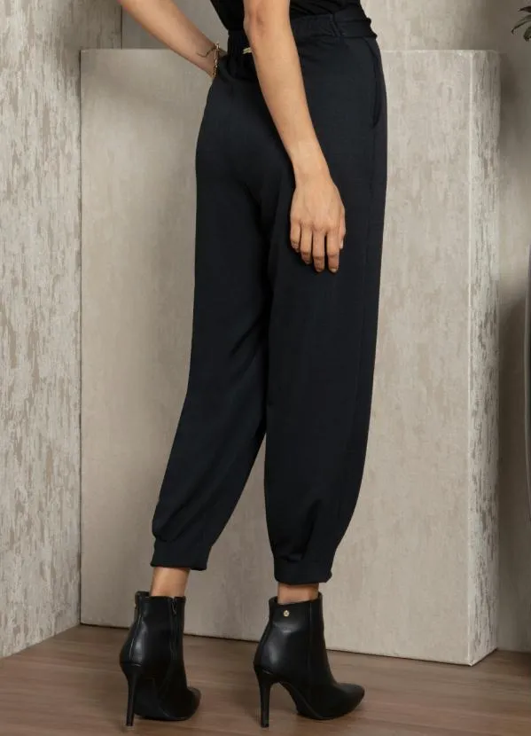 Quintess - Calça Preta com Amarração 12