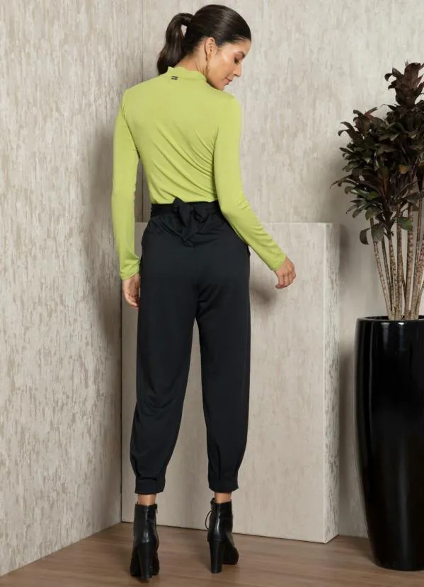 Quintess - Calça Preta com Amarração 8