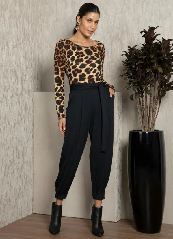 Quintess - Calça Preta com Amarração 7