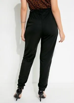 Moda Pop - Calça Preta com Bolsos Funcionais - MODA POP