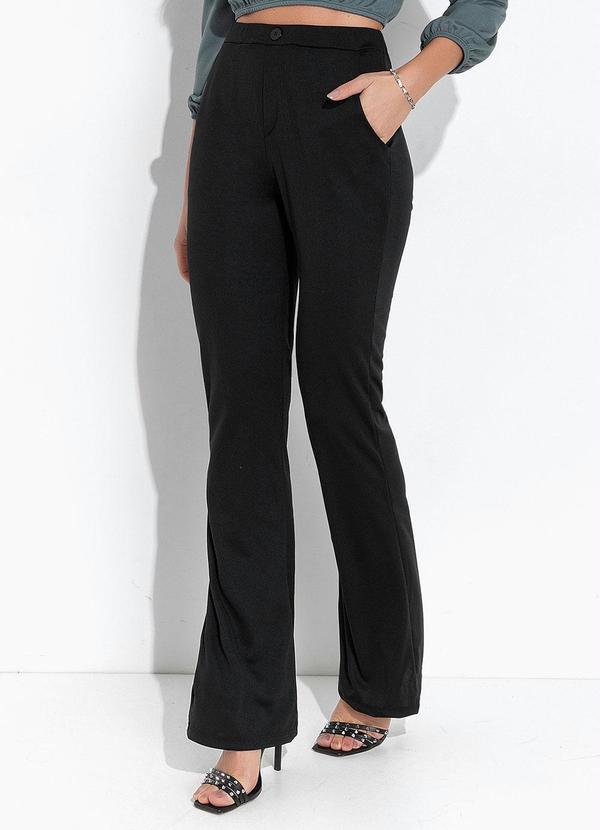 Moda Pop - Calça Preta com Bolsos Funcionais 3
