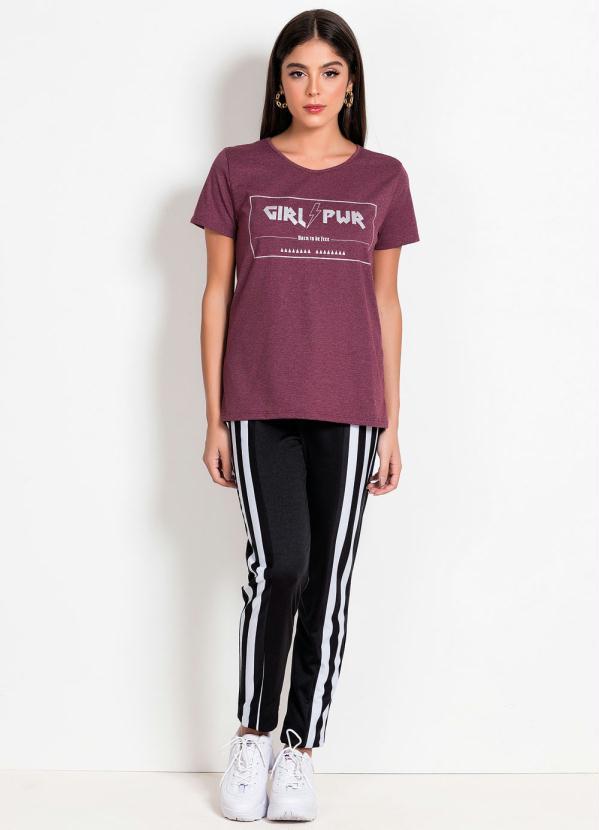 Moda Pop - Calça Preta com Recortes Laterais Estampados 4