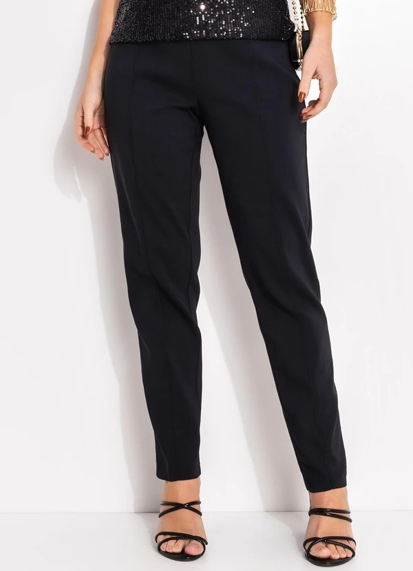 bonprix - Calça Preta em Bengaline