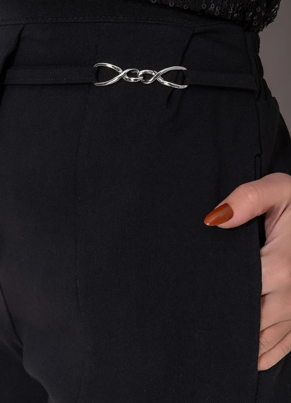 bonprix - Calça Preta em Bengaline 10