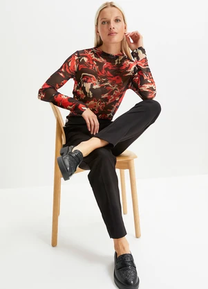 bonprix - Calça Preta em Bengaline - BONPRIX