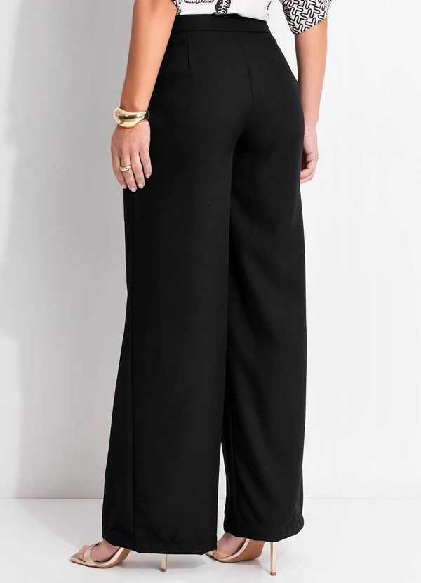 Quintess - Calça Preta em Tecido de Poliéster 2