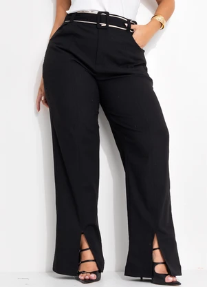 Quintess - Calça Preto em Linho - QUINTESS