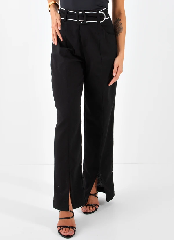 Quintess - Calça Preto em Linho