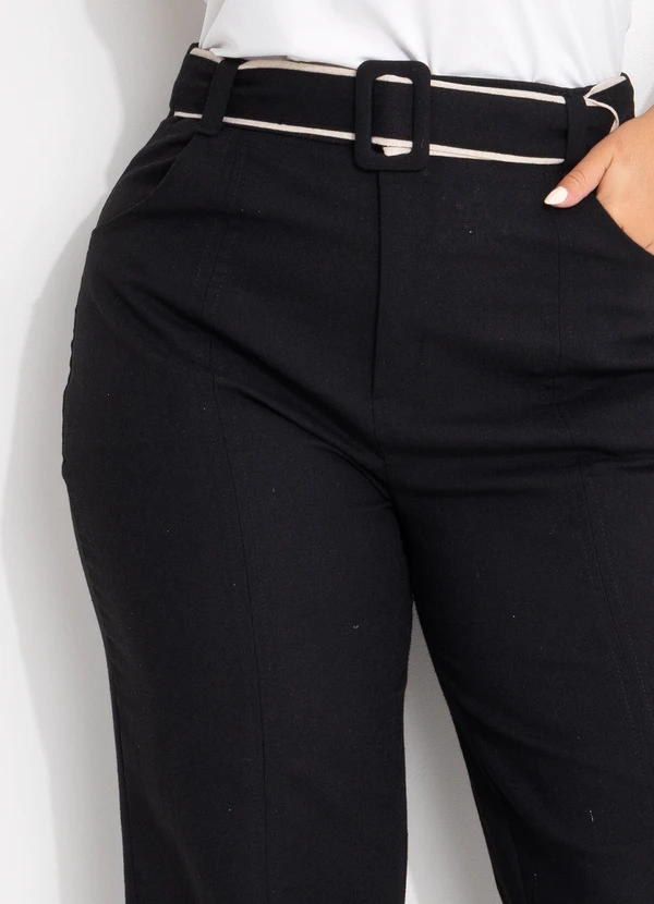 Quintess - Calça Preto em Linho