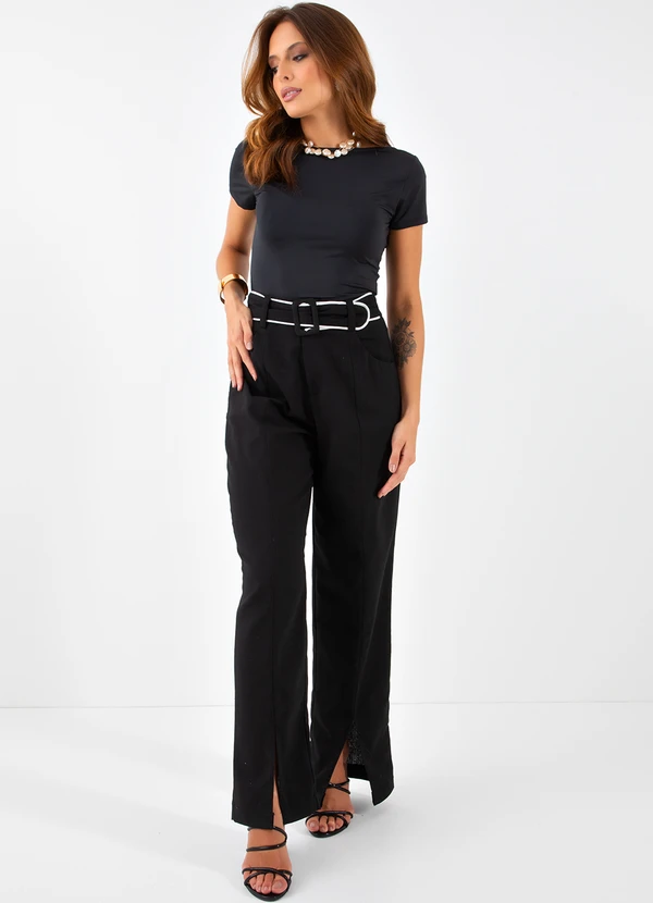 Quintess - Calça Preto em Linho 3