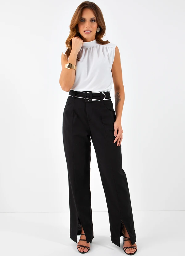 Quintess - Calça Preto em Linho 6