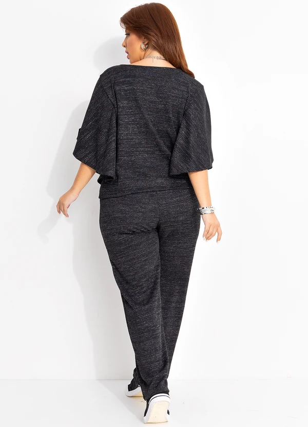 Quintess - Calça Preto em Malha com Lurex 12