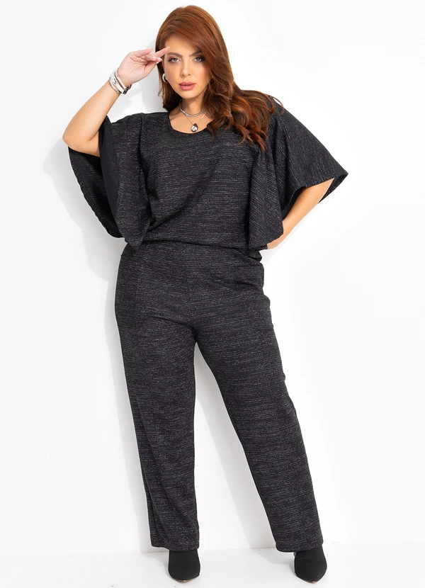 Quintess - Calça Preto em Malha com Lurex 15