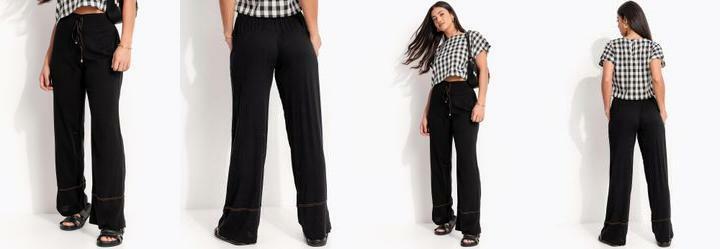 Cala Reta Preta em Viscose Plana