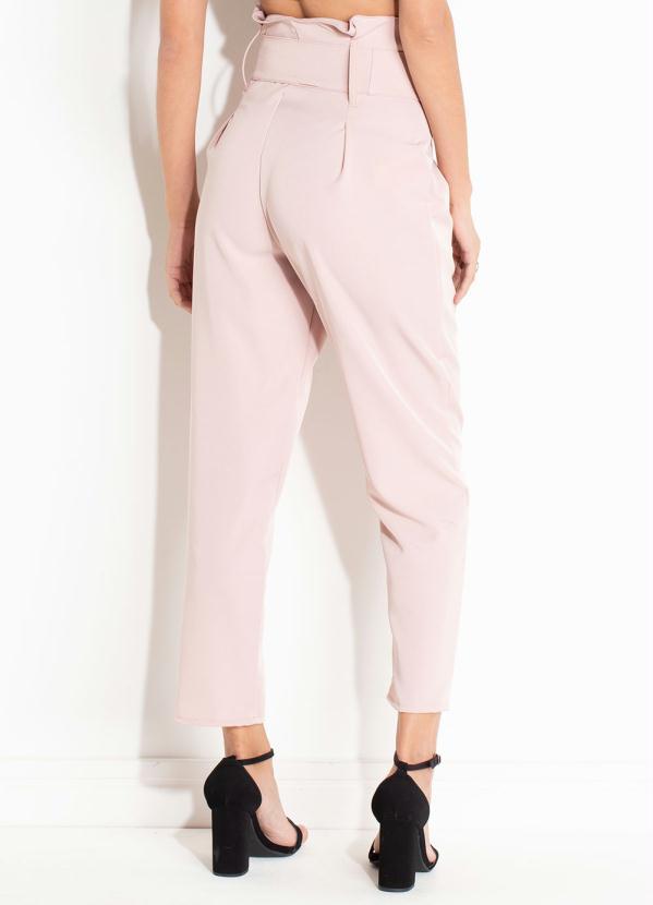 Quintess - Calça Rosa Clochard com Faixa 4