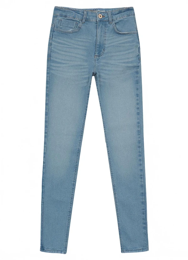 Malwee - Calça Skinny Cintura Alta em Jeans Azul Claro 6