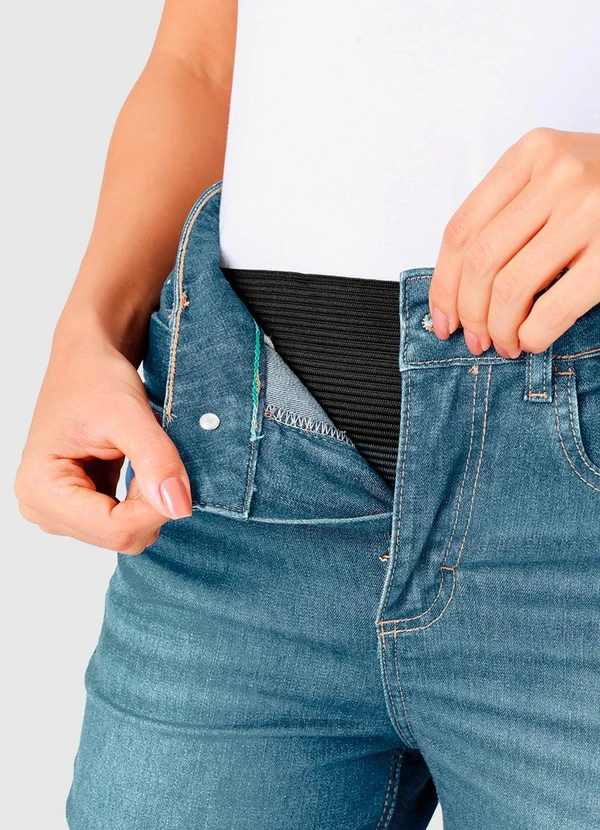 Malwee - Calça Skinny Cintura Alta em Jeans Azul Claro 7