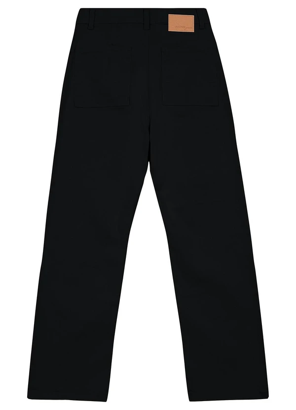 Malwee - Calça Straight Cropped Cintura Alta Preto 2