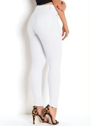 Sawary Jeans - Calça Super Lipo Branca Sawary com Bolsos - SAWARY JEANS