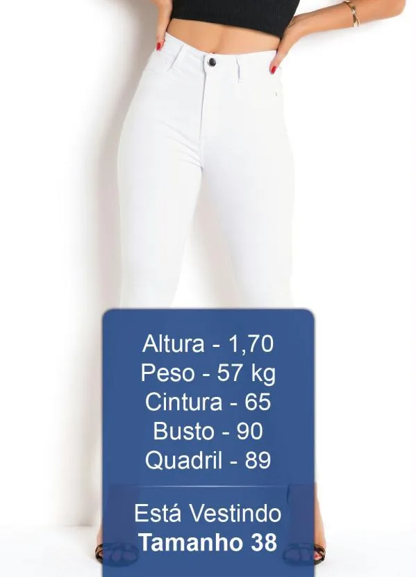 Sawary Jeans - Calça Super Lipo Branca Sawary com Bolsos 3