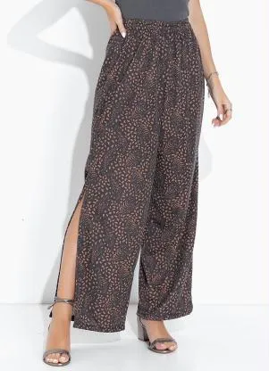 Moda Pop - Calça Tigre com Fendas e Cintura Alta. - MODA POP