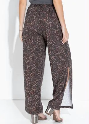Moda Pop - Calça Tigre com Fendas e Cintura Alta. - MODA POP