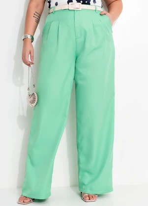 Quintess - Calça Verde Claro em Alfaiataria - QUINTESS