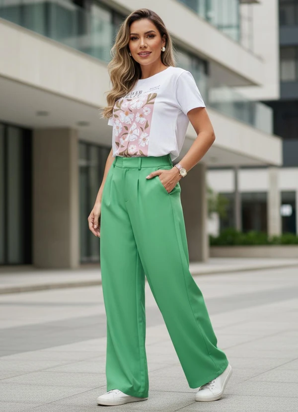 Quintess - Calça Verde Claro em Alfaiataria 3