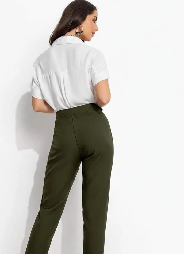 Quintess - Calça Verde em Alfaiataria 4