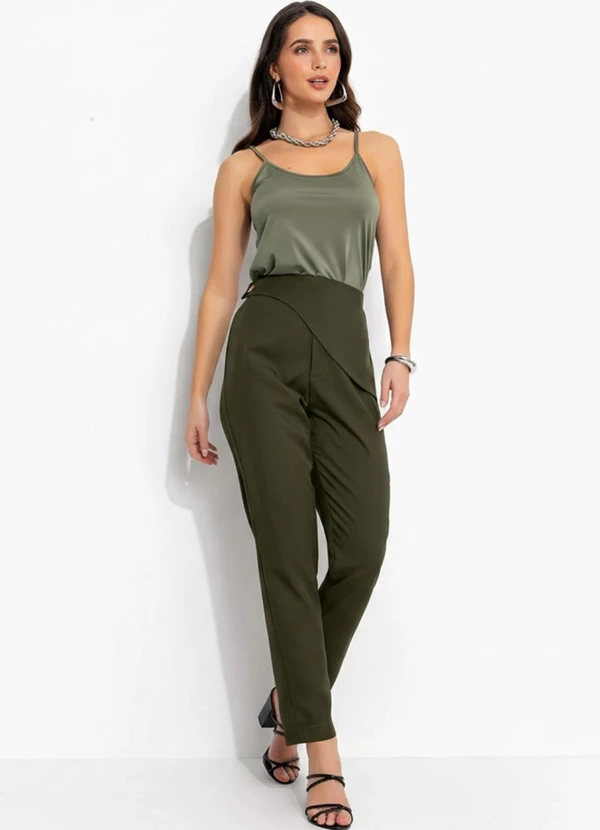 Quintess - Calça Verde em Alfaiataria 5