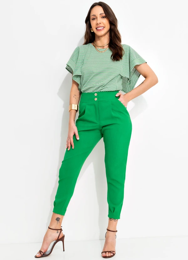 Bimini - Calça Verde em Alfaiataria 3