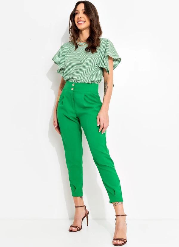 Bimini - Calça Verde em Alfaiataria 6