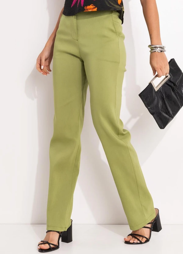 Calça Verde em Bengaline Quintess